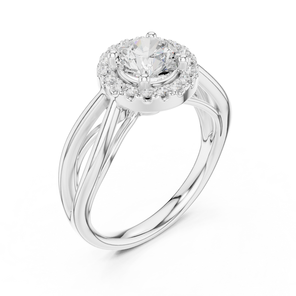 Calypso Criss Cross Pave Lab Grown Diamond Ring