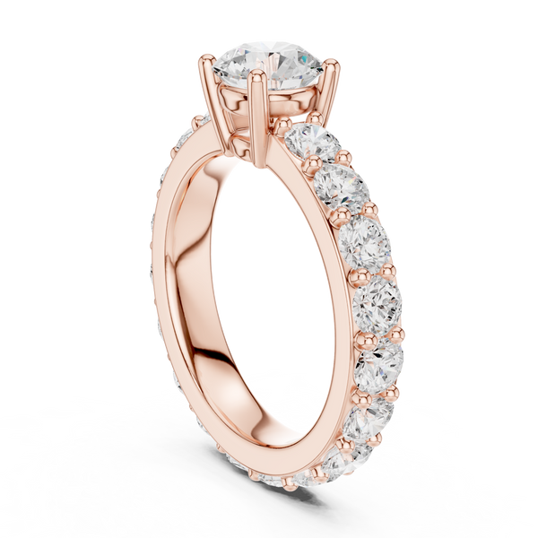 Zena Round Cut Bezel Set Lab Grown Diamond Ring
