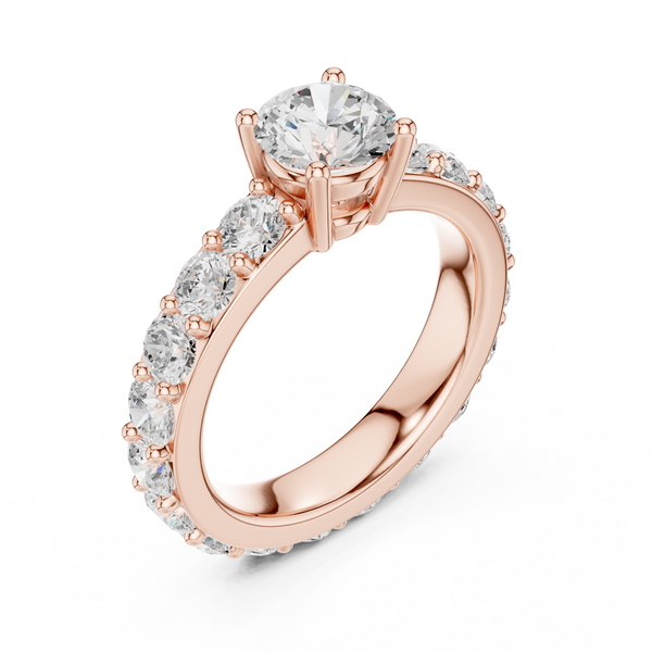 Zena Round Cut Bezel Set Lab Grown Diamond Ring