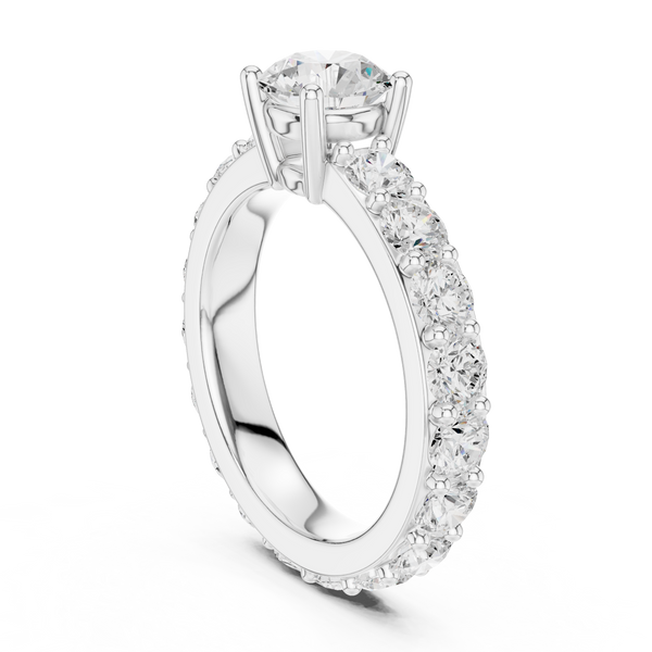 Zena Round Cut Bezel Set Lab Grown Diamond Ring