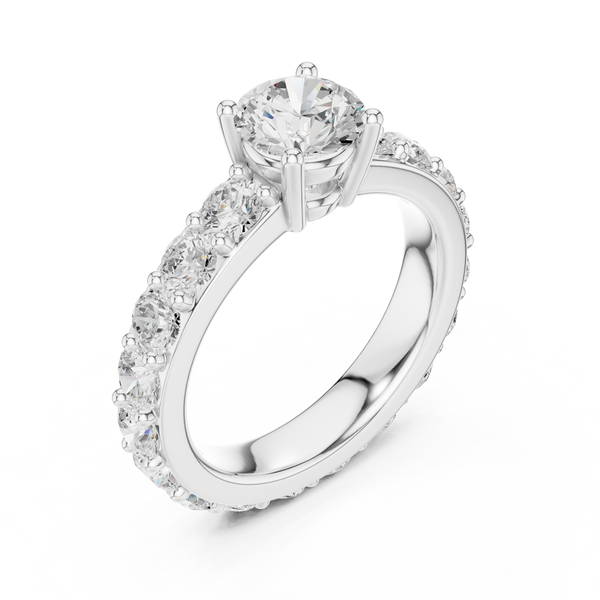 Zena Round Cut Bezel Set Lab Grown Diamond Ring