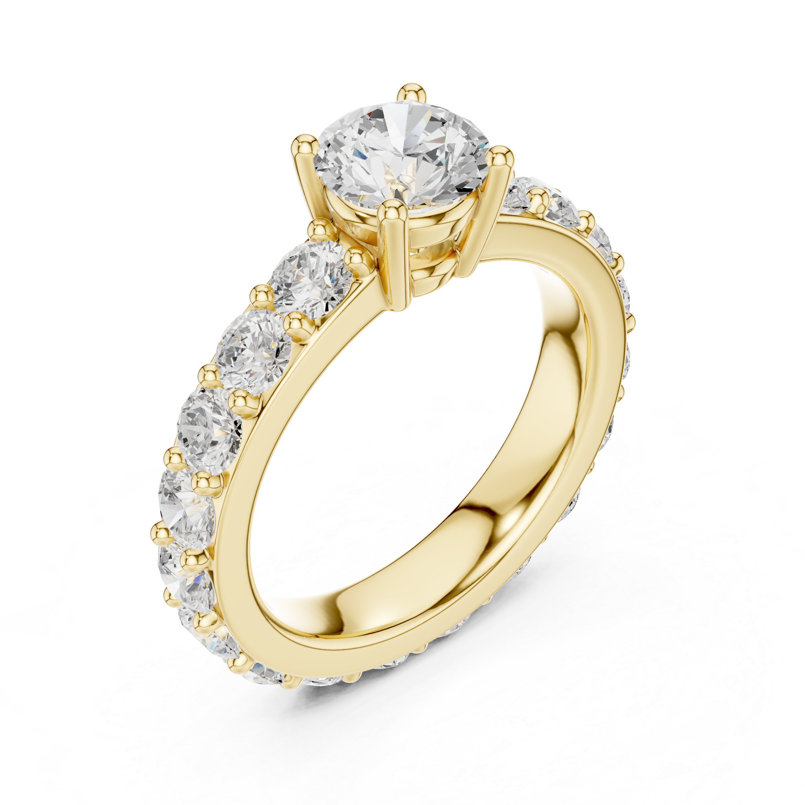 Zena Round Cut Bezel Set Lab Grown Diamond Ring