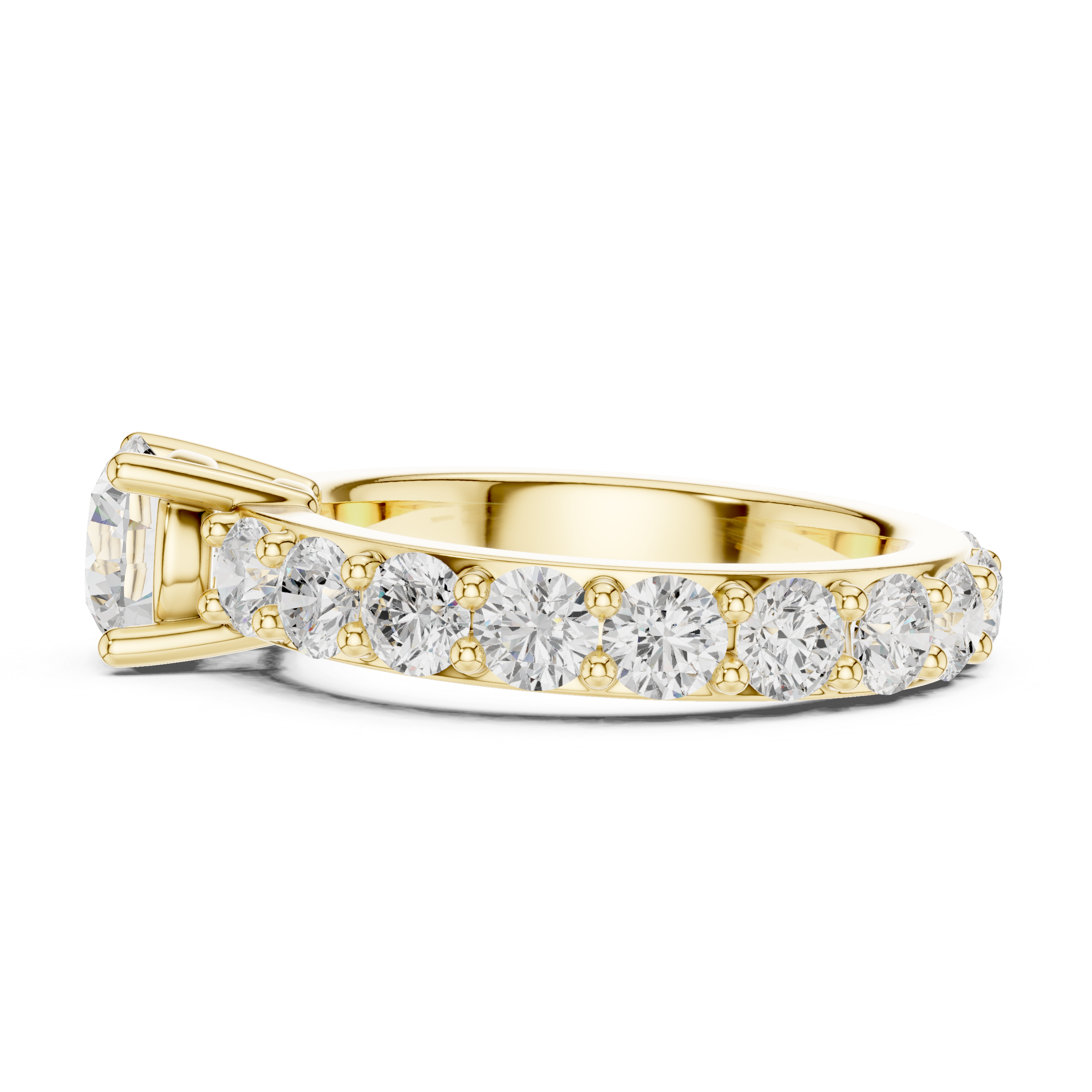 Zena Round Cut Bezel Set Lab Grown Diamond Ring