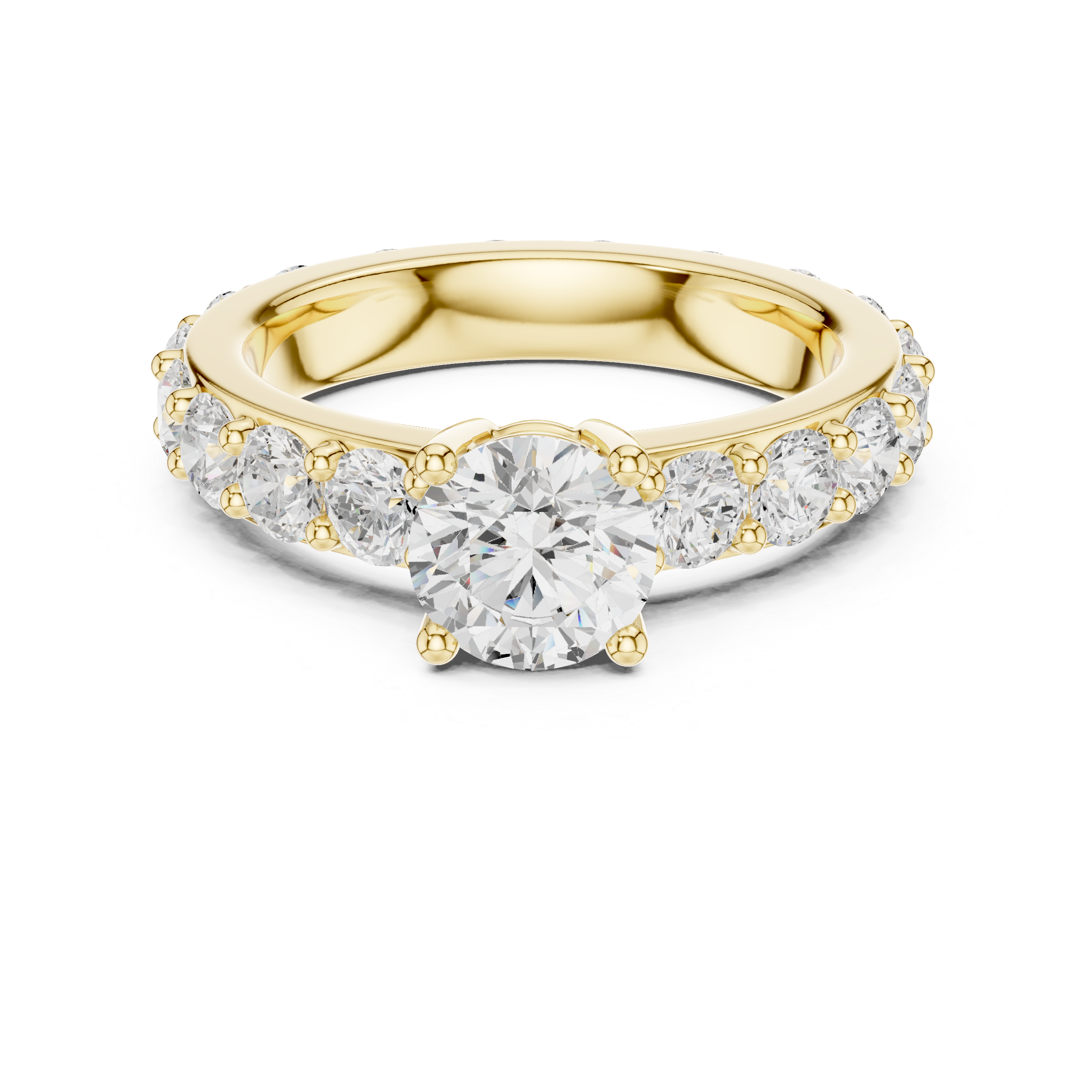 Zena Round Cut Bezel Set Lab Grown Diamond Ring