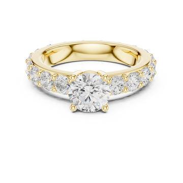 Zena Round Cut Bezel Set Lab Grown Diamond Ring