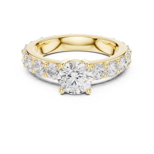 Zena Round Cut Bezel Set Lab Grown Diamond Ring