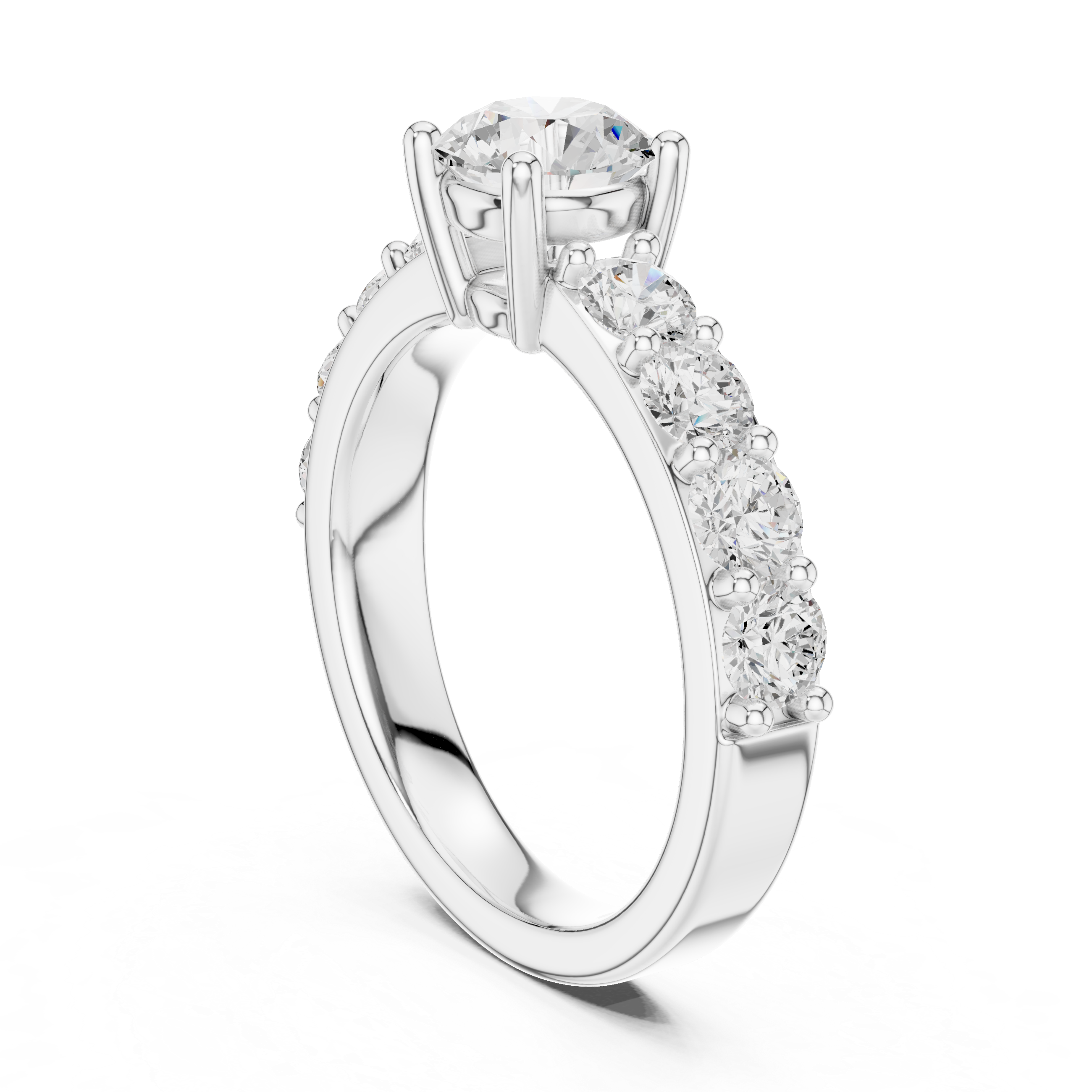 Verdant Emerald Cut Classic Lab Grown Diamond Ring