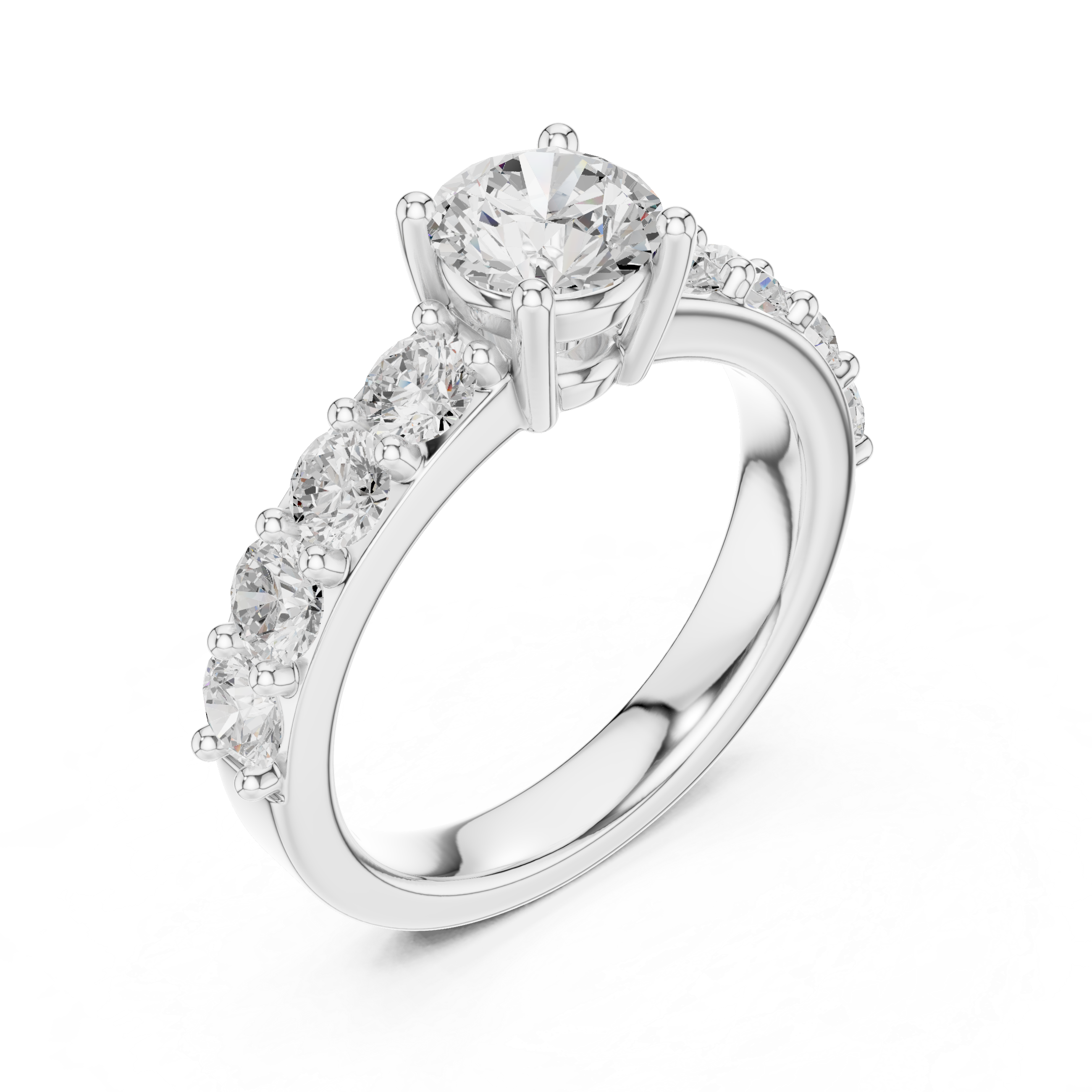 Verdant Emerald Cut Classic Lab Grown Diamond Ring