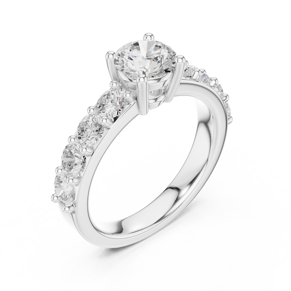 Verdant Emerald Cut Classic Lab Grown Diamond Ring