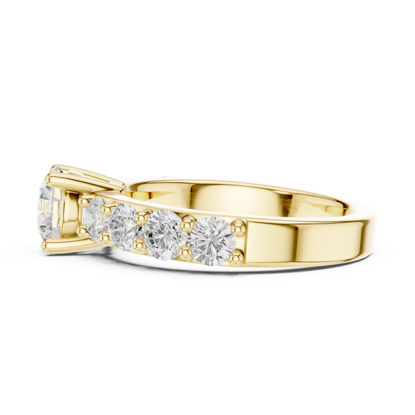 Verdant Emerald Cut Classic Lab Grown Diamond Ring