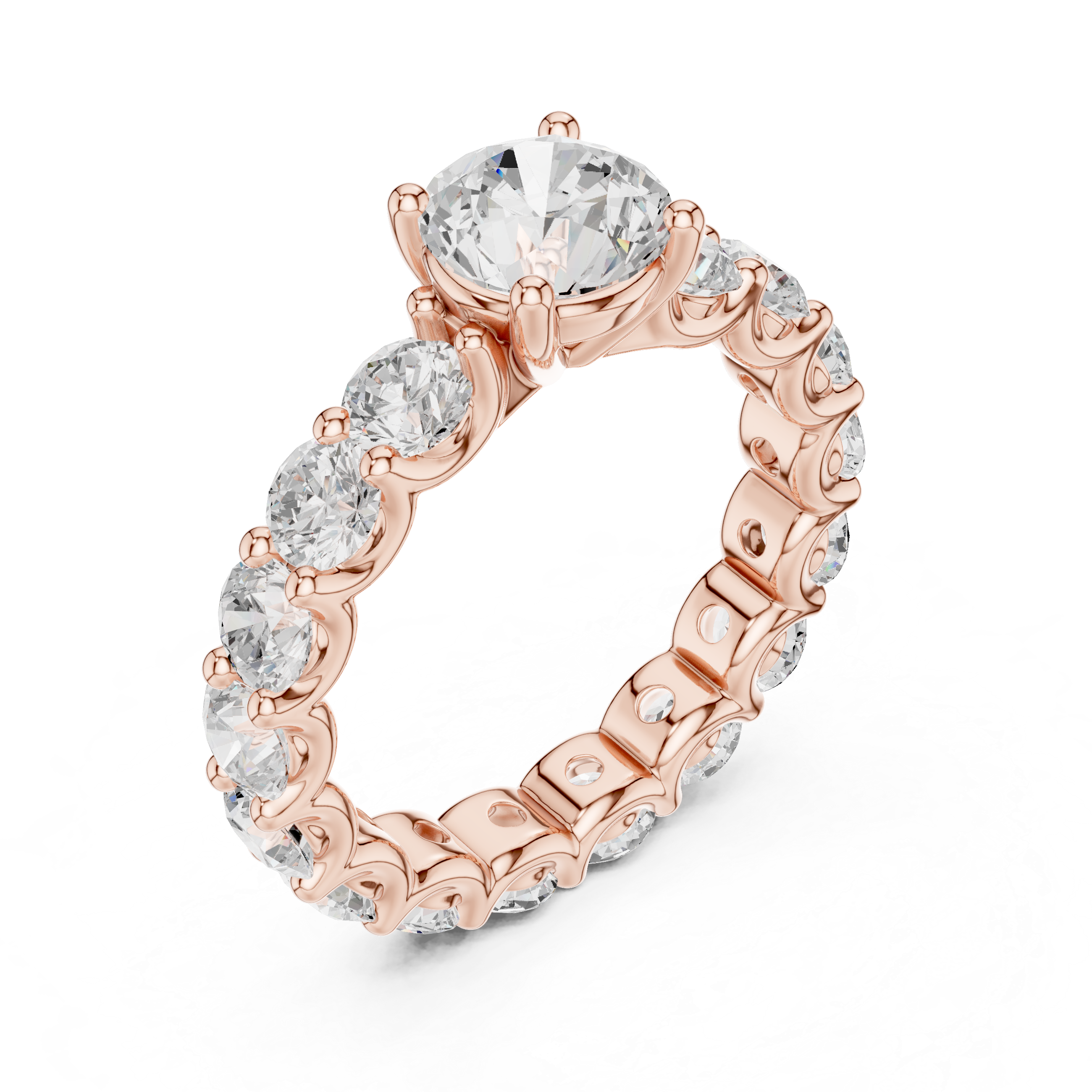 Selene Crescent Moon Silhouette Lab Grown Diamond Ring