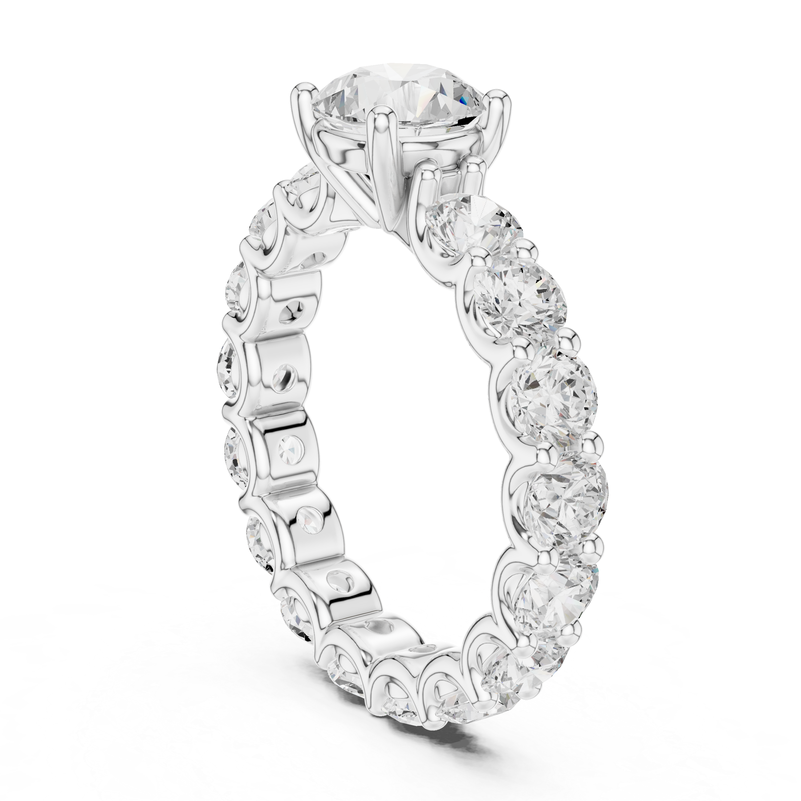 Selene Crescent Moon Silhouette Lab Grown Diamond Ring