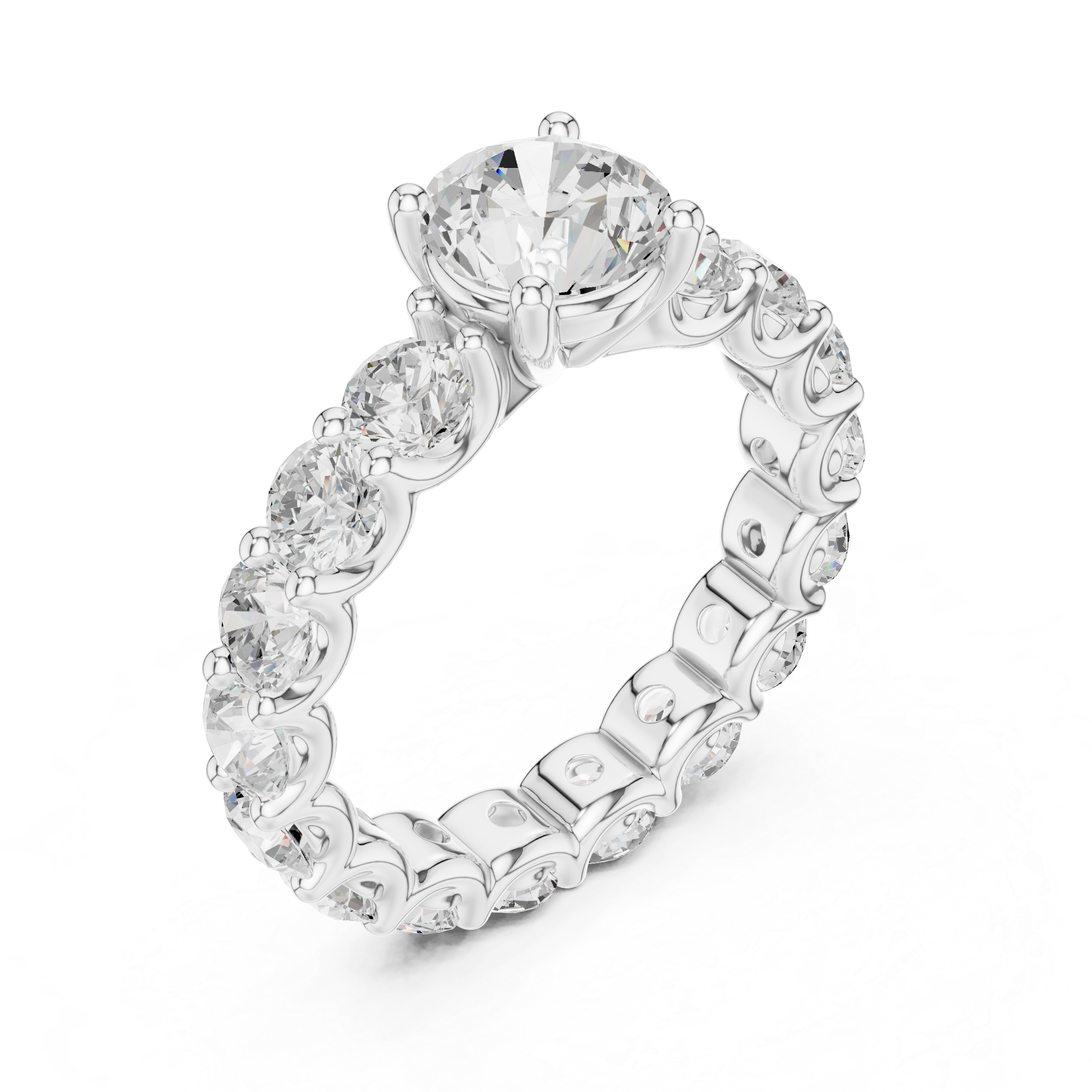 Selene Crescent Moon Silhouette Lab Grown Diamond Ring