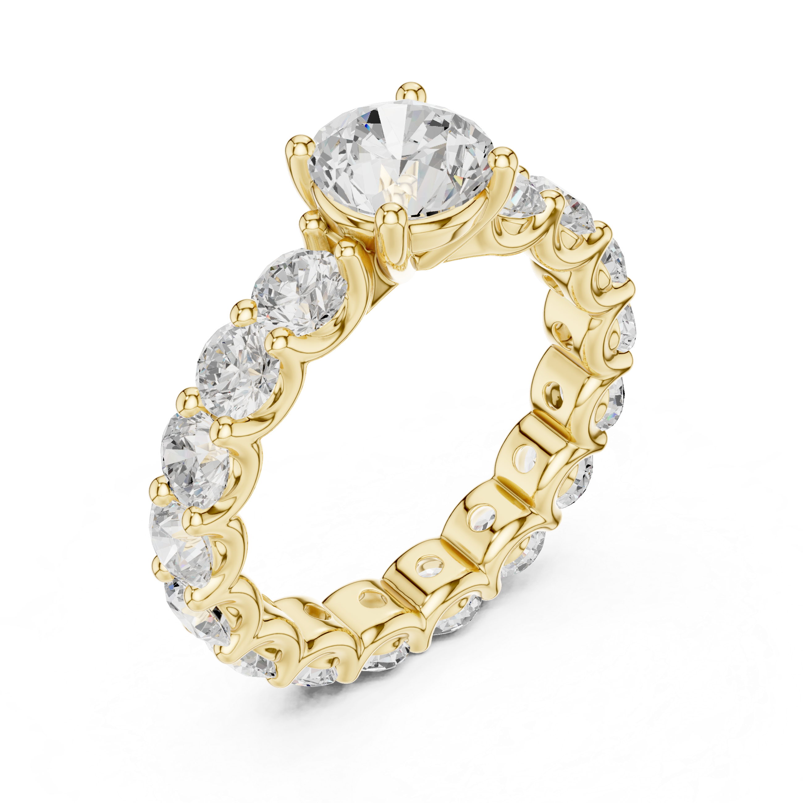 Selene Crescent Moon Silhouette Lab Grown Diamond Ring