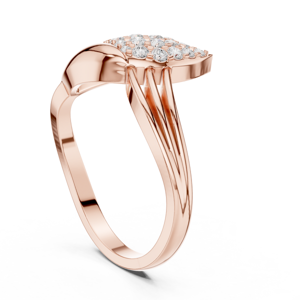 Portia Twisted Rope Band Lab Grown Diamond Ring