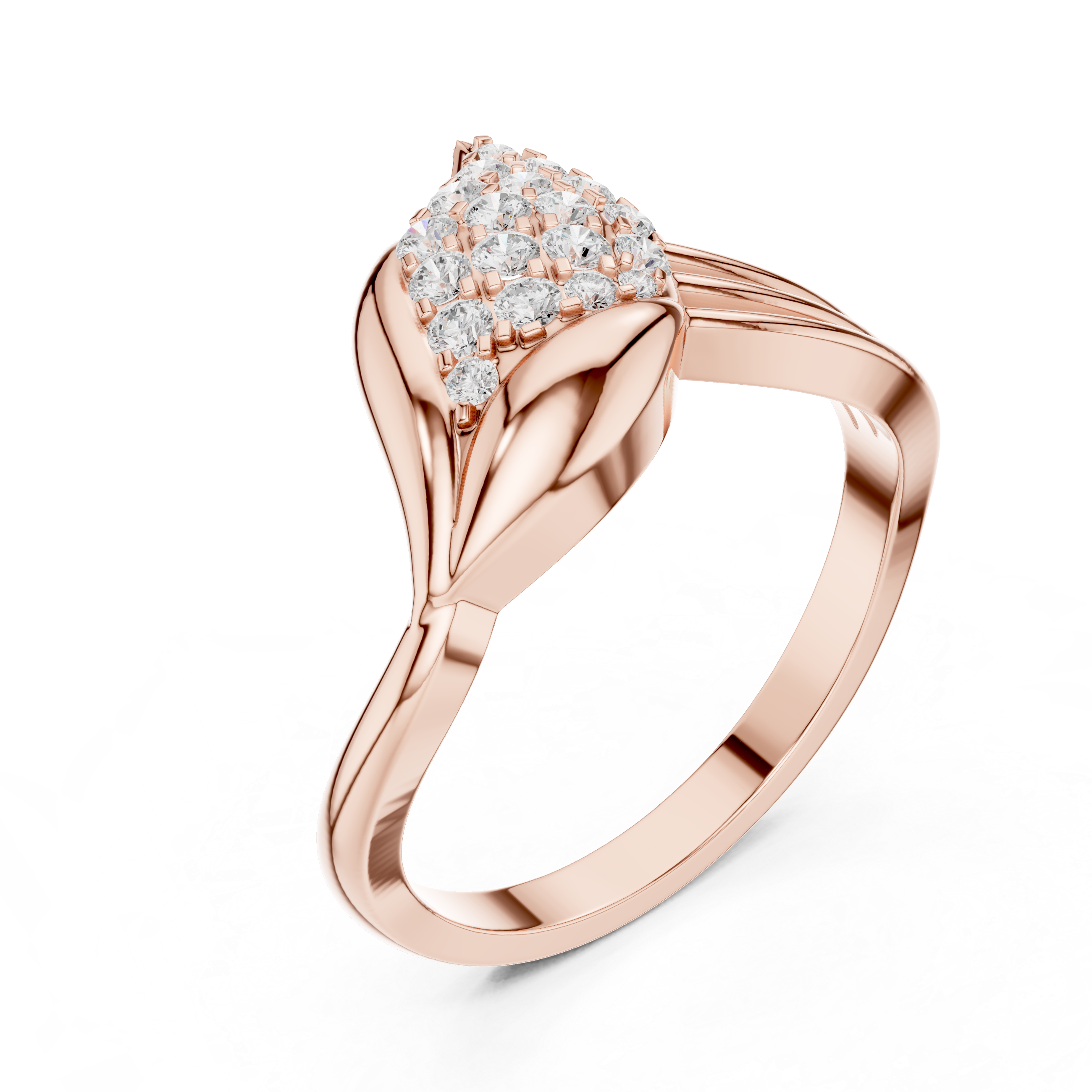 Portia Twisted Rope Band Lab Grown Diamond Ring