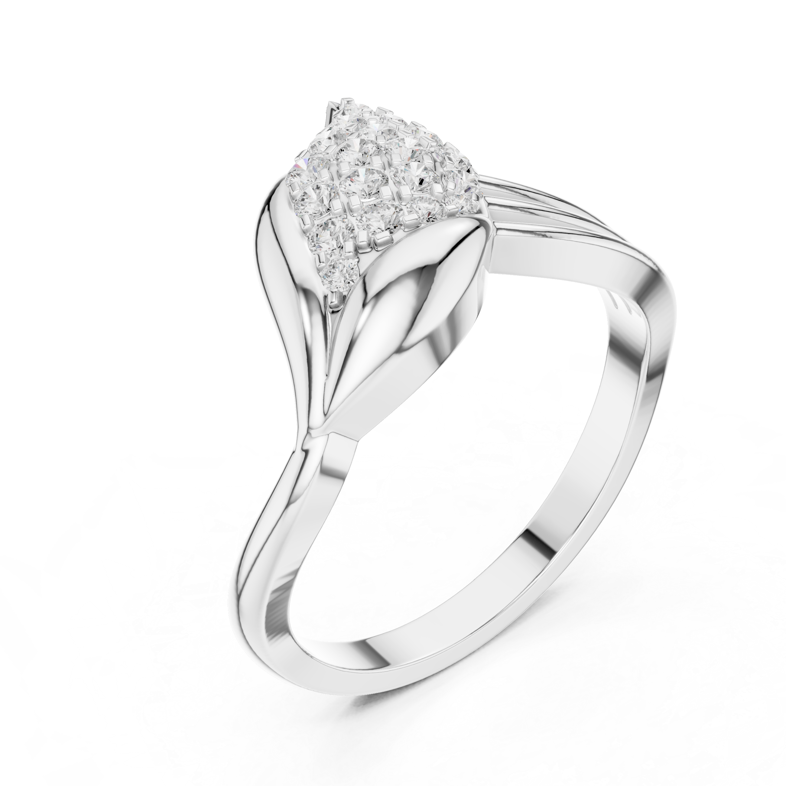 Portia Twisted Rope Band Lab Grown Diamond Ring