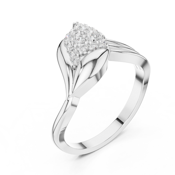 Portia Twisted Rope Band Lab Grown Diamond Ring