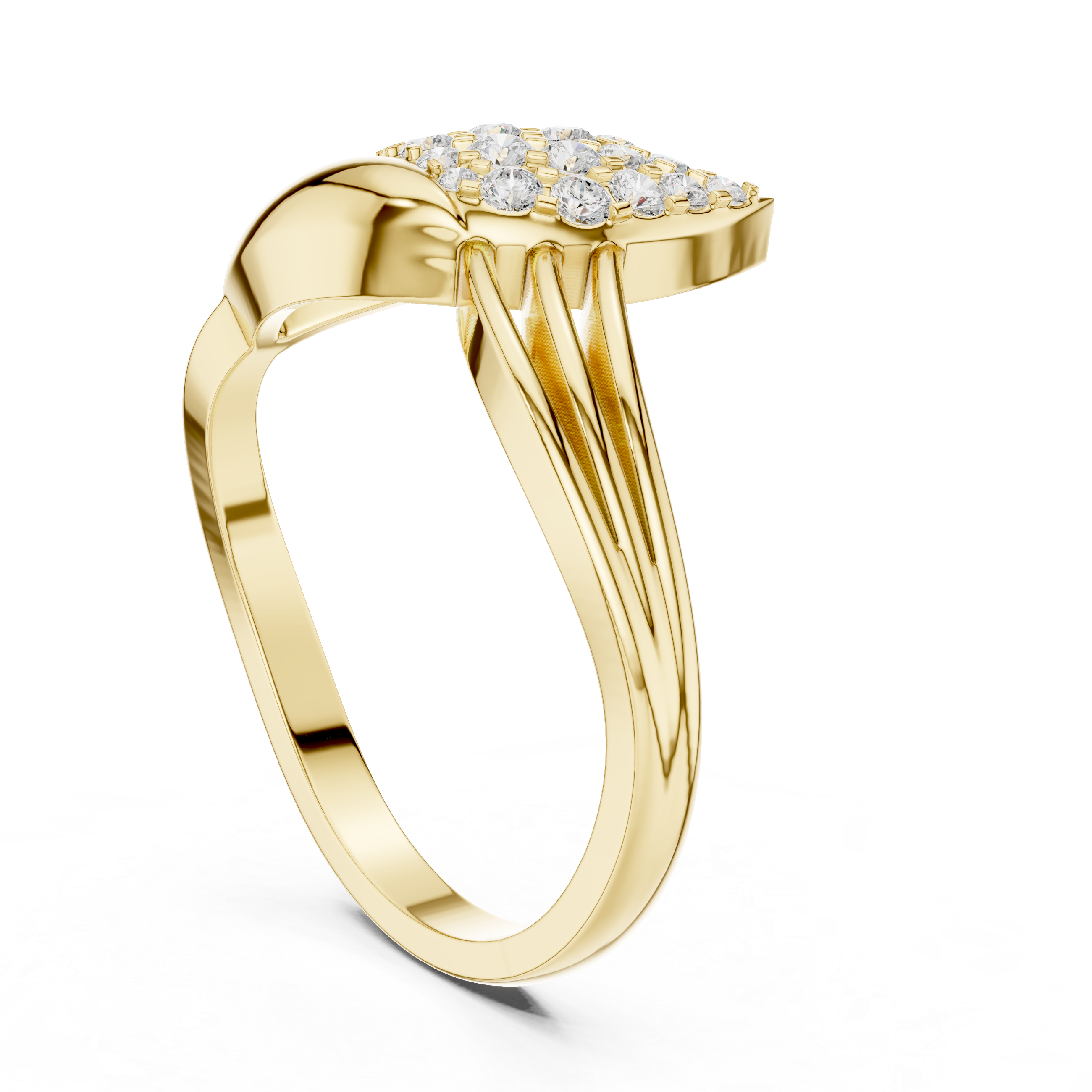 Portia Twisted Rope Band Lab Grown Diamond Ring