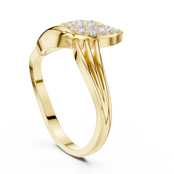 Portia Twisted Rope Band Lab Grown Diamond Ring