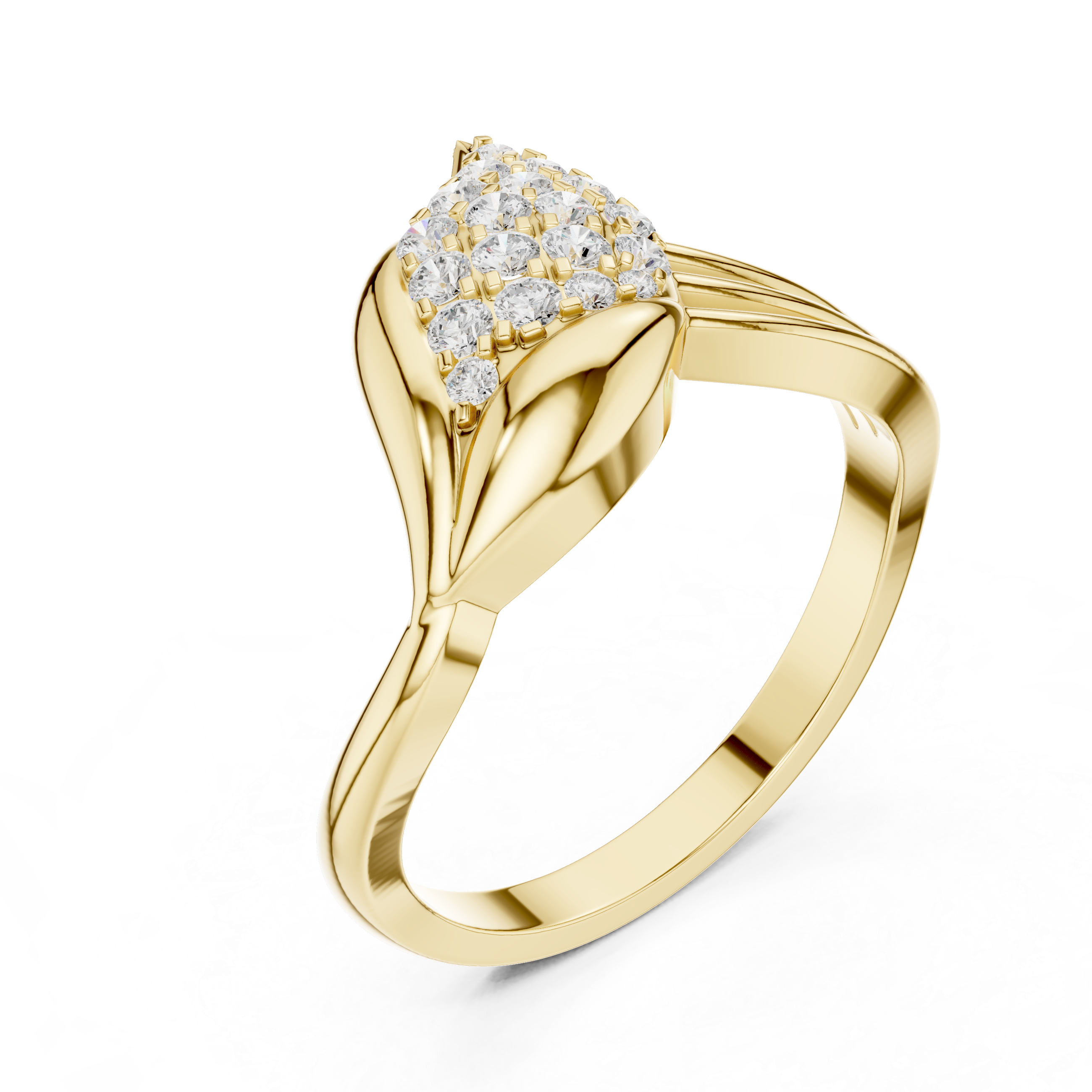 Portia Twisted Rope Band Lab Grown Diamond Ring