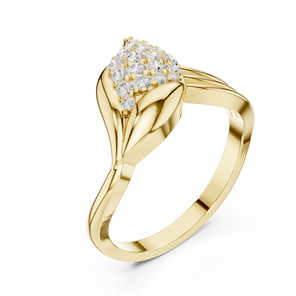 Portia Twisted Rope Band Lab Grown Diamond Ring