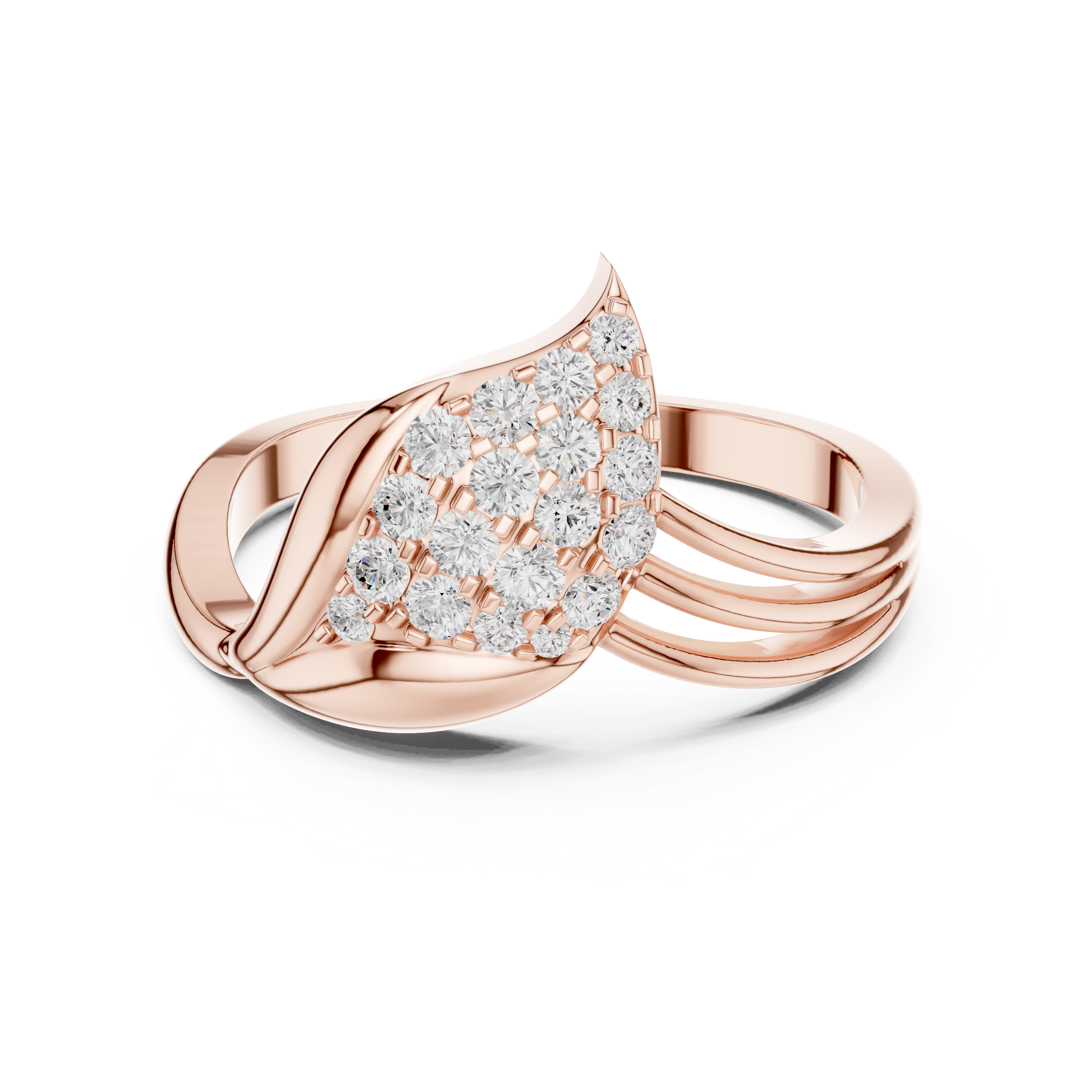 Portia Twisted Rope Band Lab Grown Diamond Ring