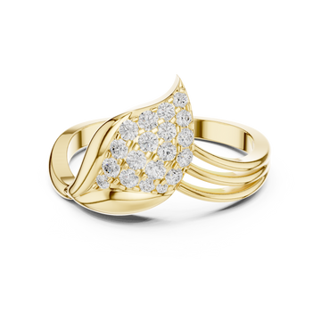 Portia Twisted Rope Band Lab Grown Diamond Ring