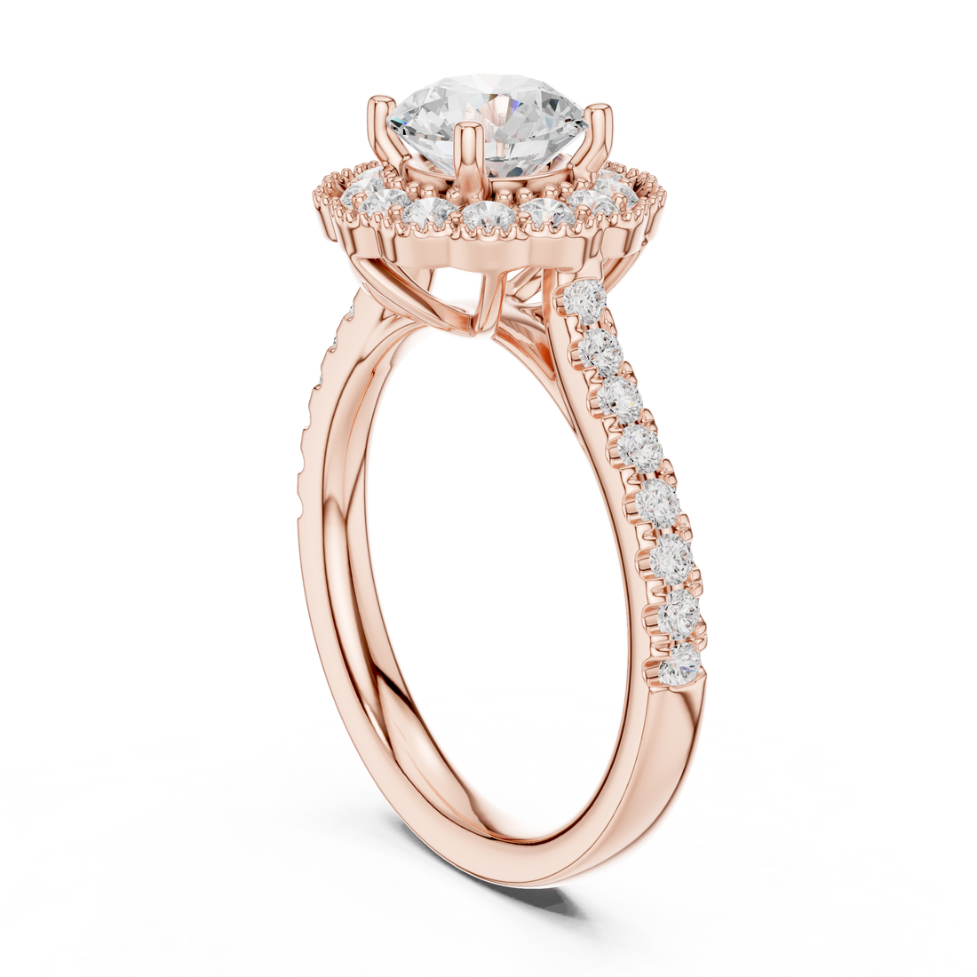 Gia Round Cut Twisted Band Lab Grown Diamond Ring