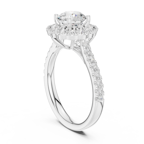 Gia Round Cut Twisted Band Lab Grown Diamond Ring