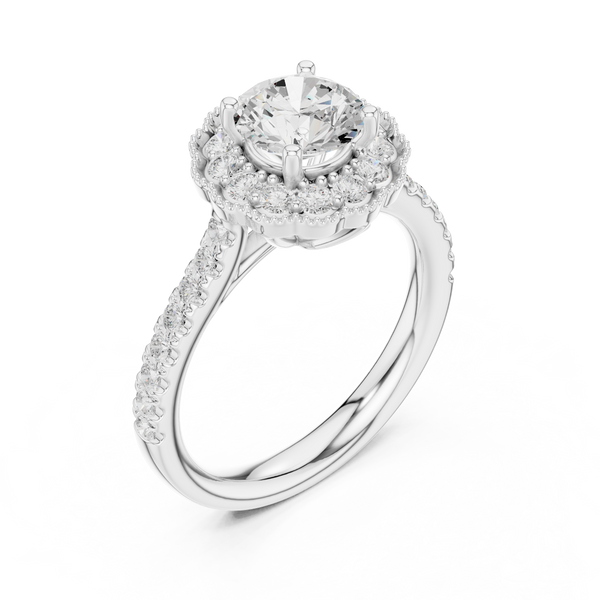 Gia Round Cut Twisted Band Lab Grown Diamond Ring