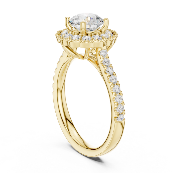 Gia Round Cut Twisted Band Lab Grown Diamond Ring