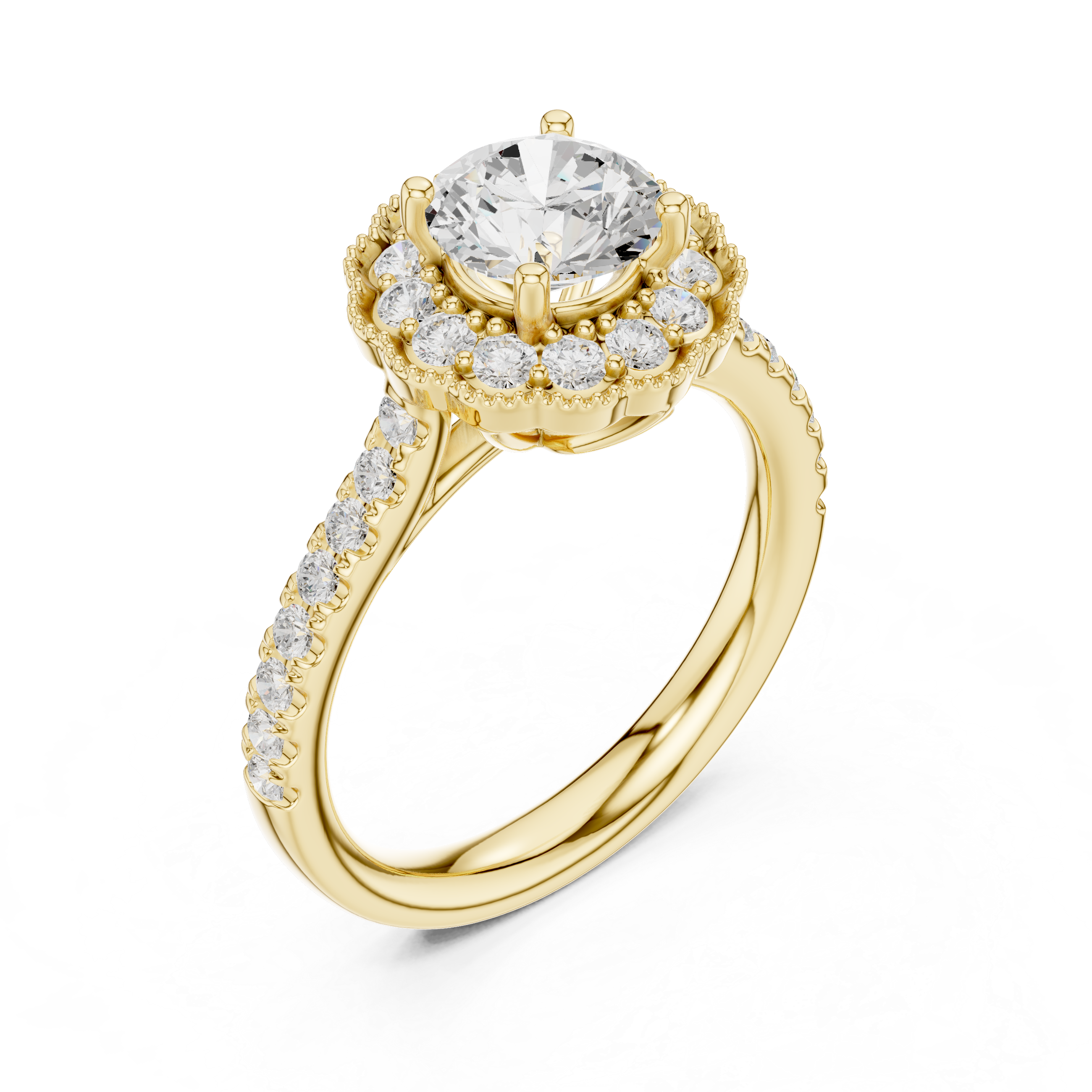 Gia Round Cut Twisted Band Lab Grown Diamond Ring