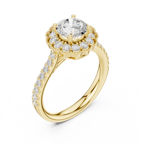 Gia Round Cut Twisted Band Lab Grown Diamond Ring