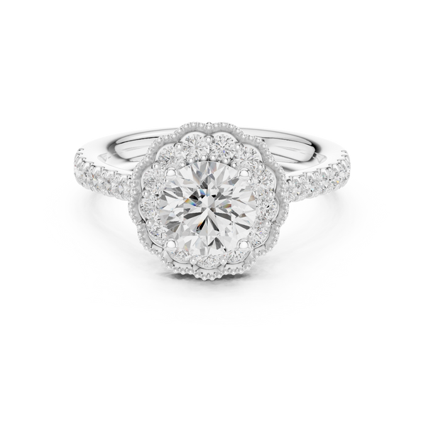 Gia Round Cut Twisted Band Lab Grown Diamond Ring