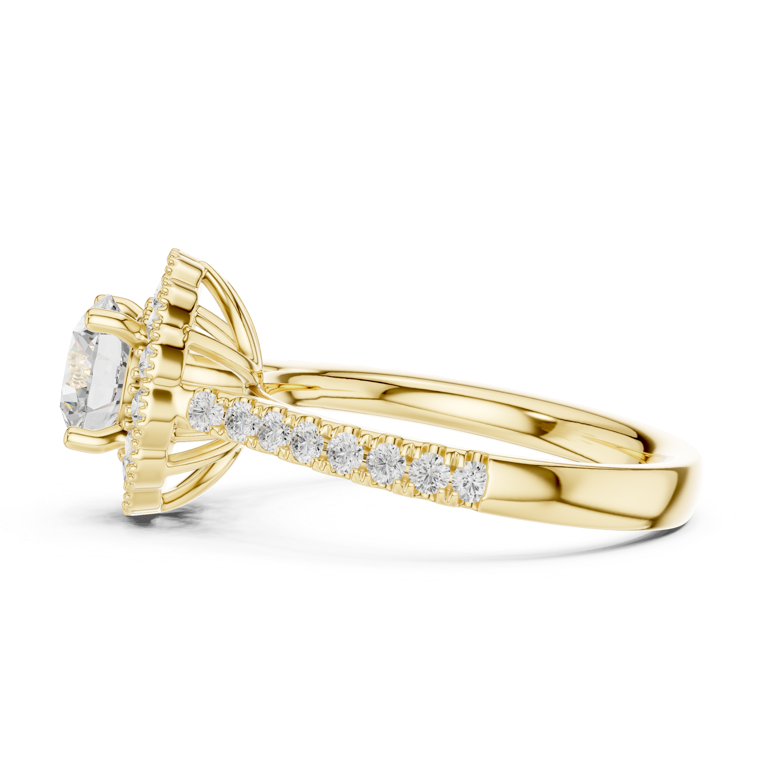 Gia Round Cut Twisted Band Lab Grown Diamond Ring