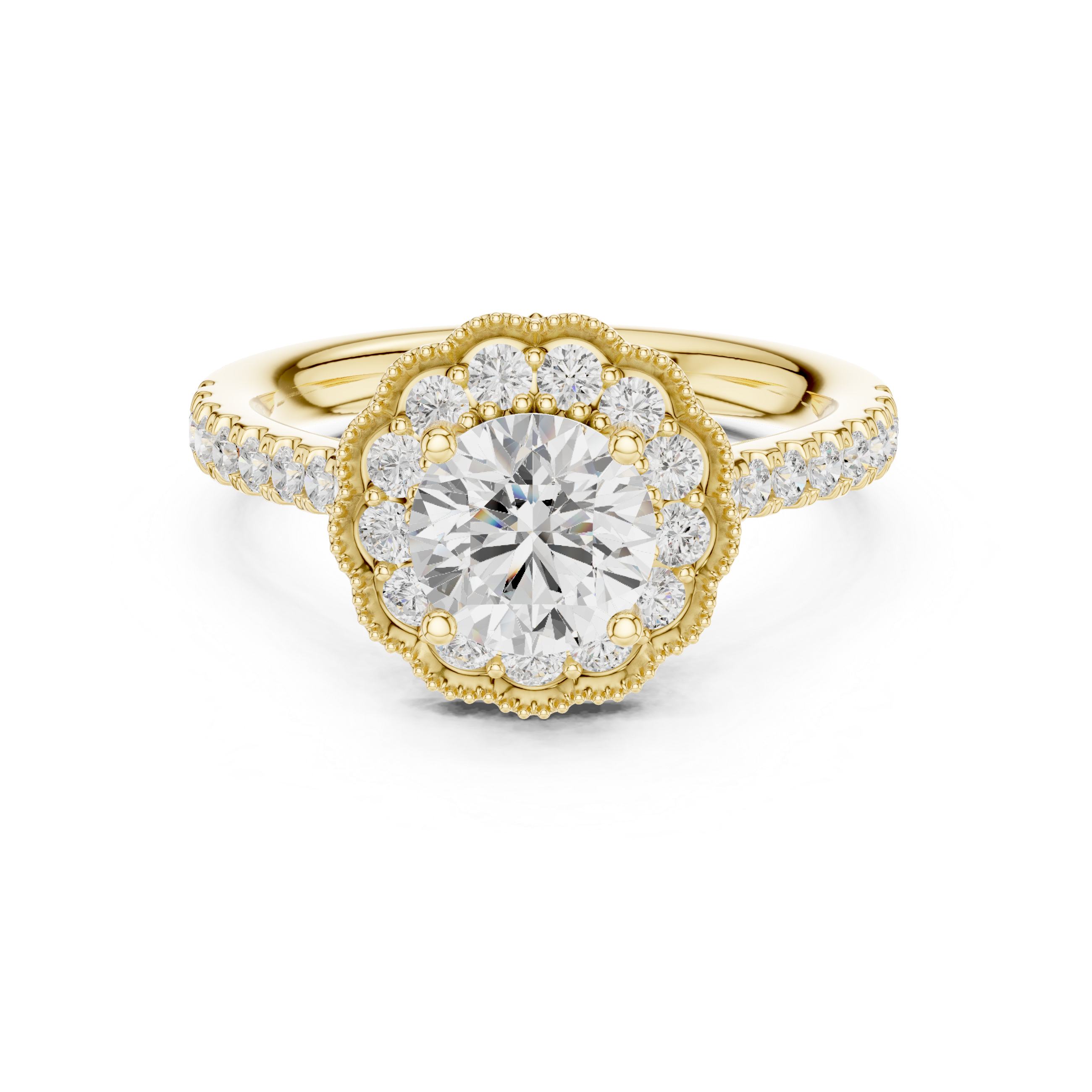 Gia Round Cut Twisted Band Lab Grown Diamond Ring