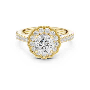 Gia Round Cut Twisted Band Lab Grown Diamond Ring