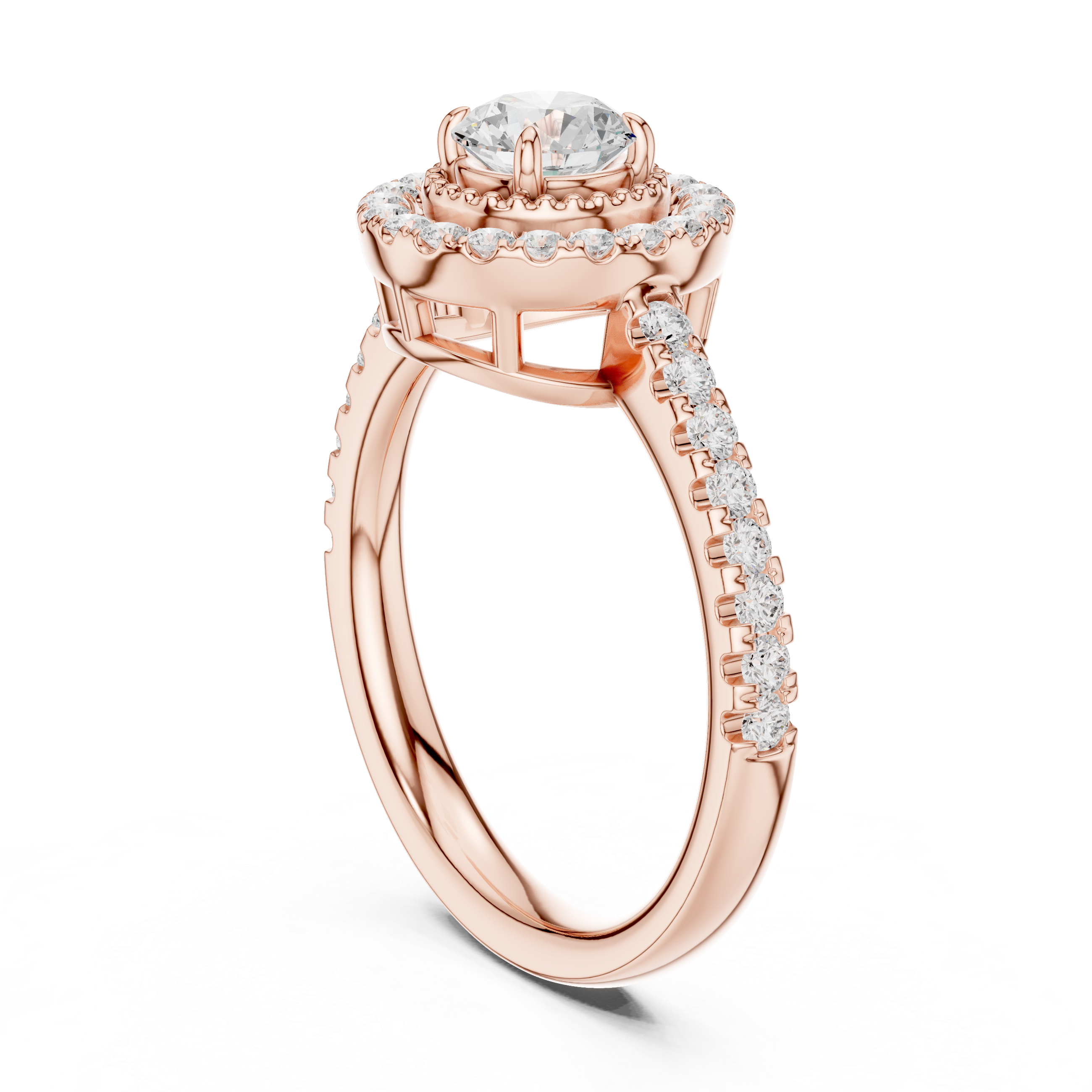 Kendra Emerald Cut Halo Lab Grown Diamond Ring
