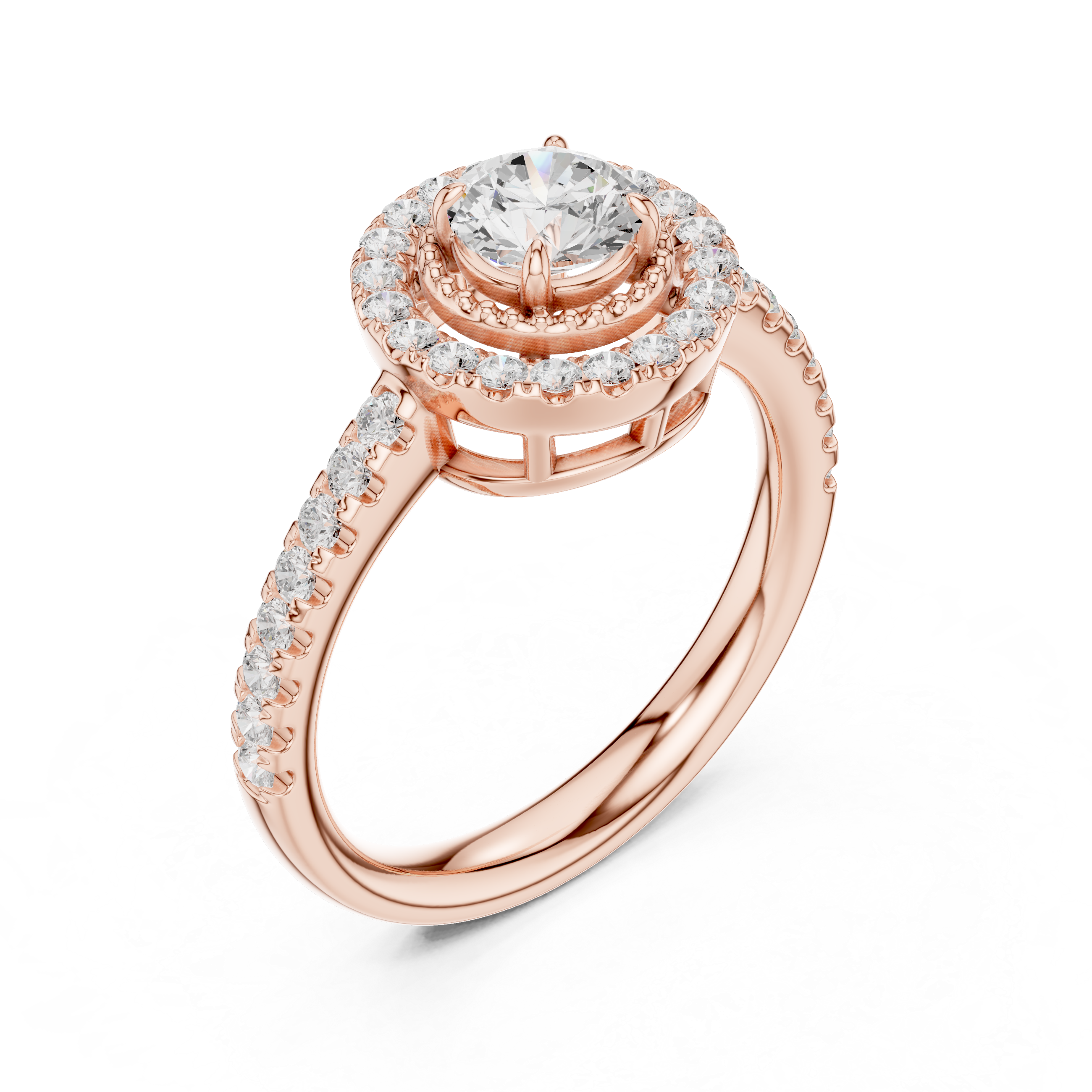 Kendra Emerald Cut Halo Lab Grown Diamond Ring