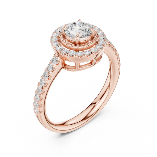 Kendra Emerald Cut Halo Lab Grown Diamond Ring