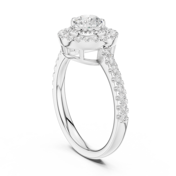 Kendra Emerald Cut Halo Lab Grown Diamond Ring