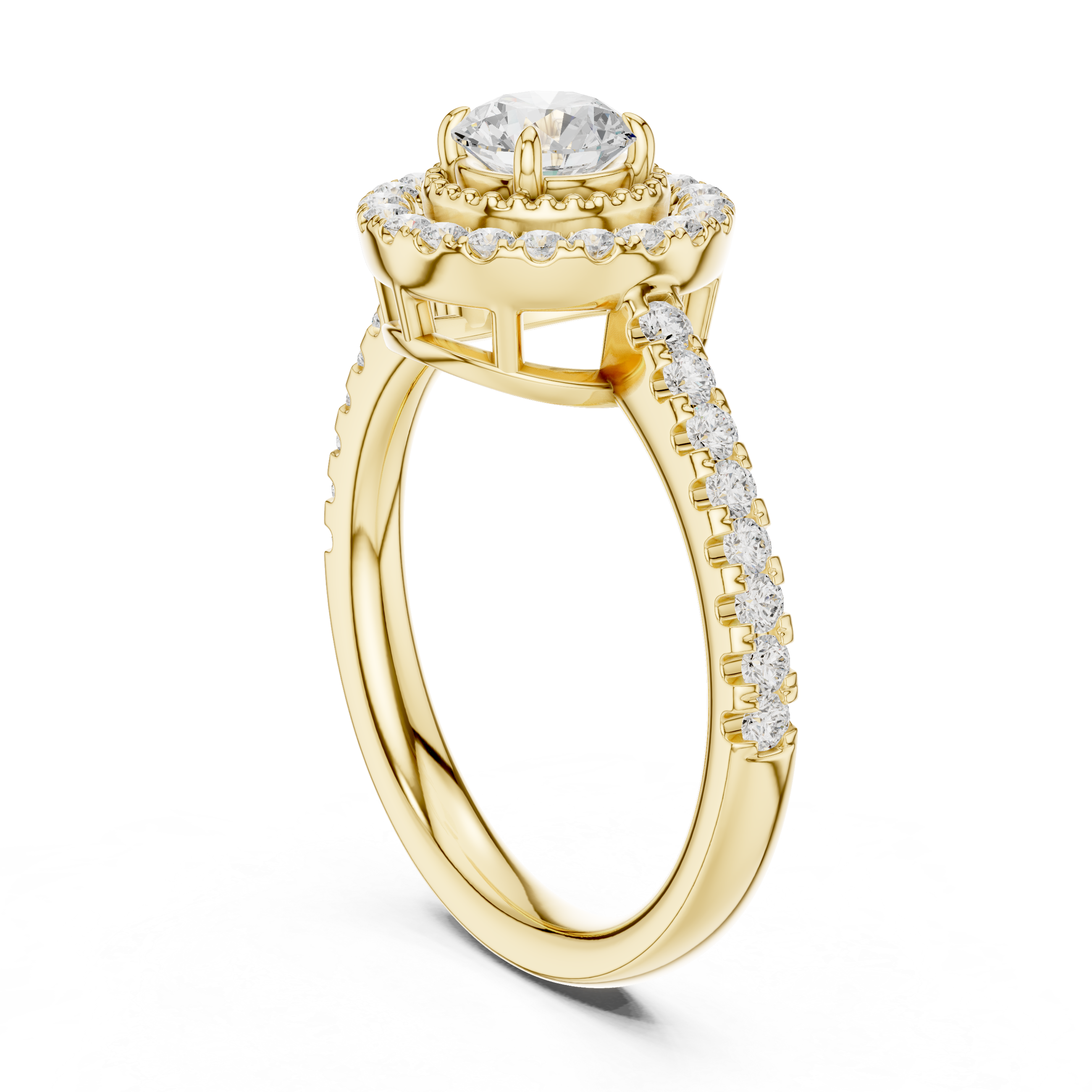 Kendra Emerald Cut Halo Lab Grown Diamond Ring