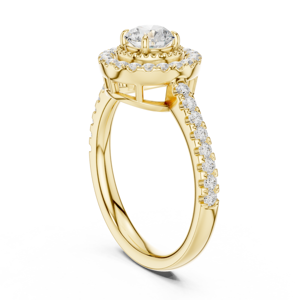 Kendra Emerald Cut Halo Lab Grown Diamond Ring