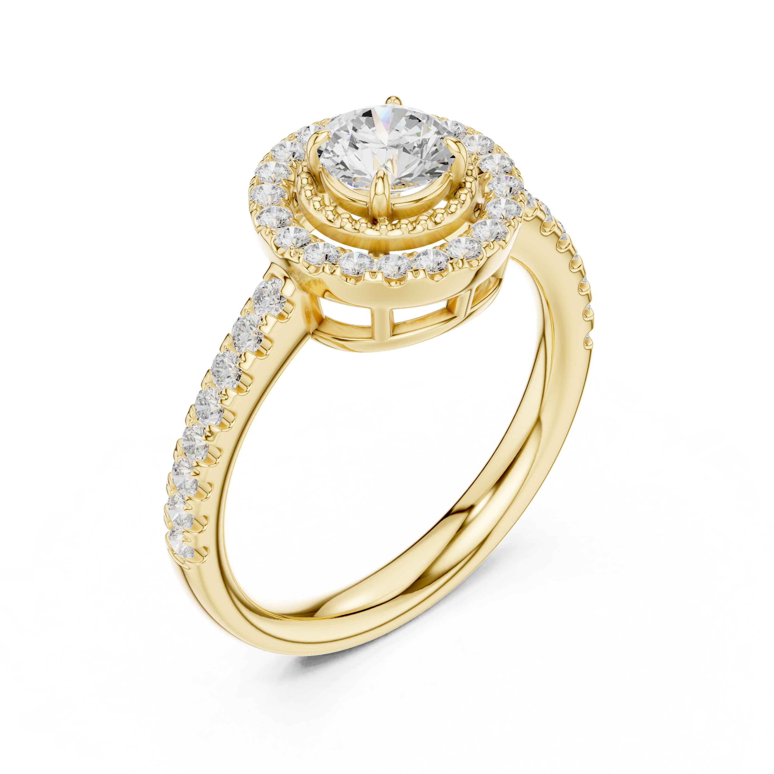 Kendra Emerald Cut Halo Lab Grown Diamond Ring