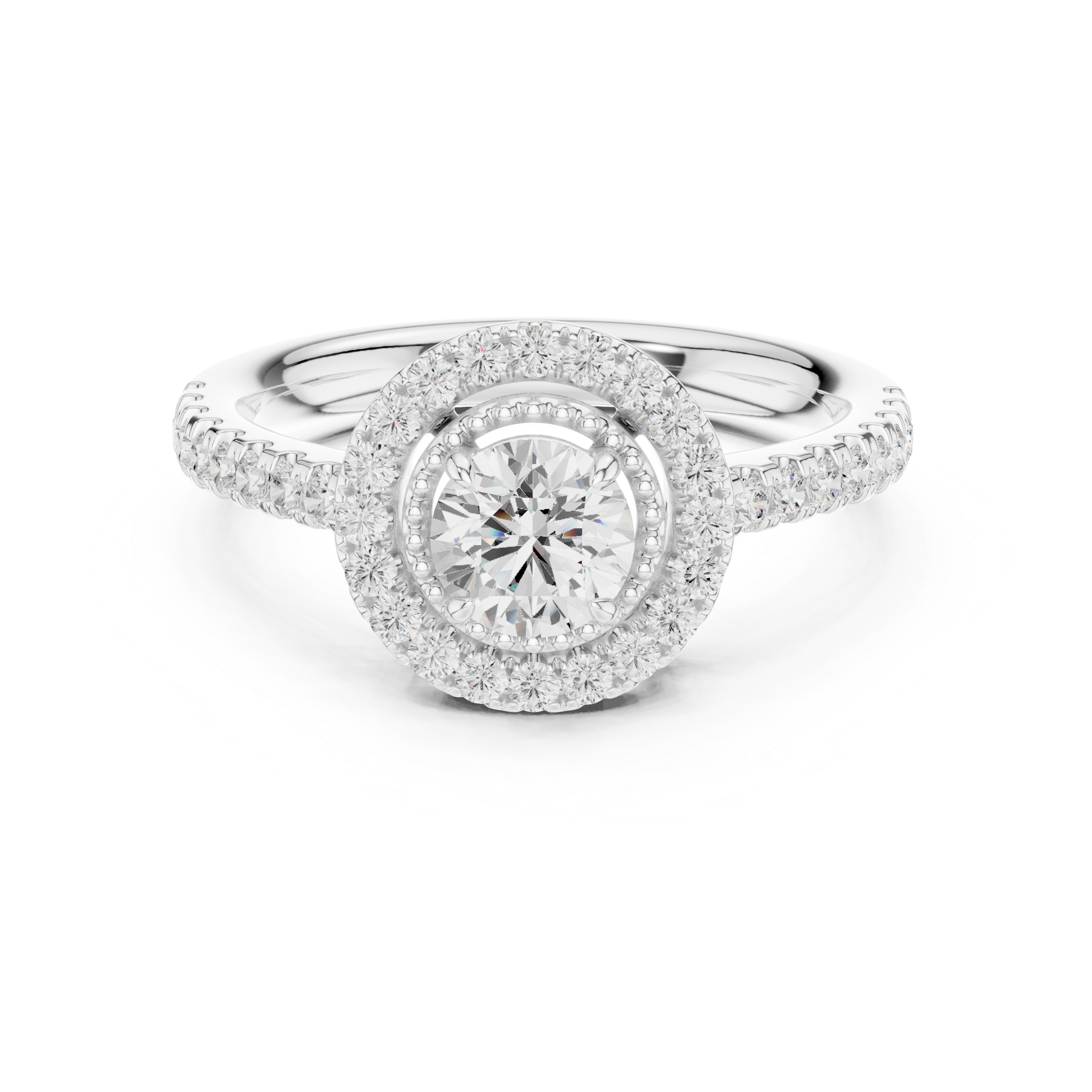 Kendra Emerald Cut Halo Lab Grown Diamond Ring