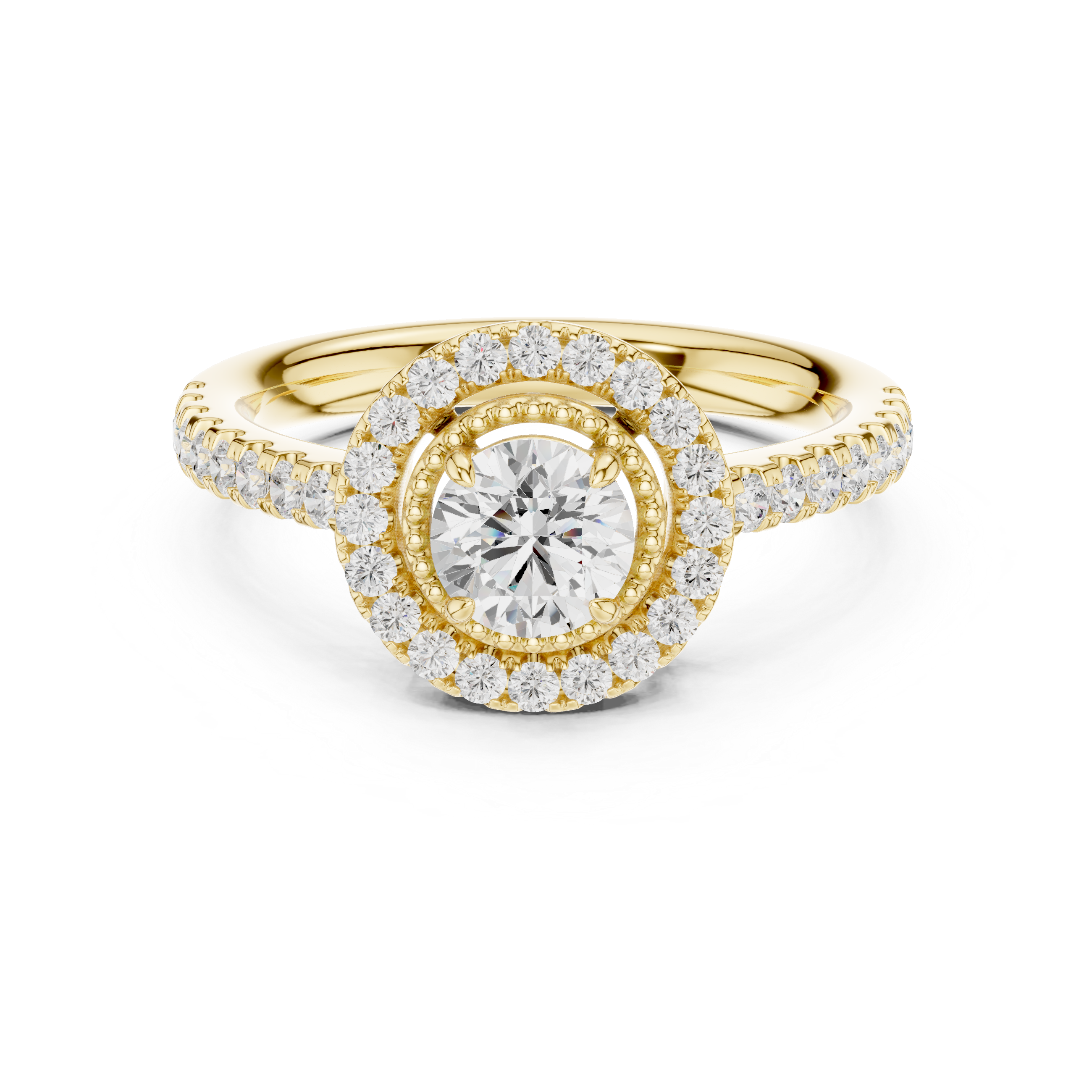 Kendra Emerald Cut Halo Lab Grown Diamond Ring