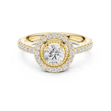 Kendra Emerald Cut Halo Lab Grown Diamond Ring