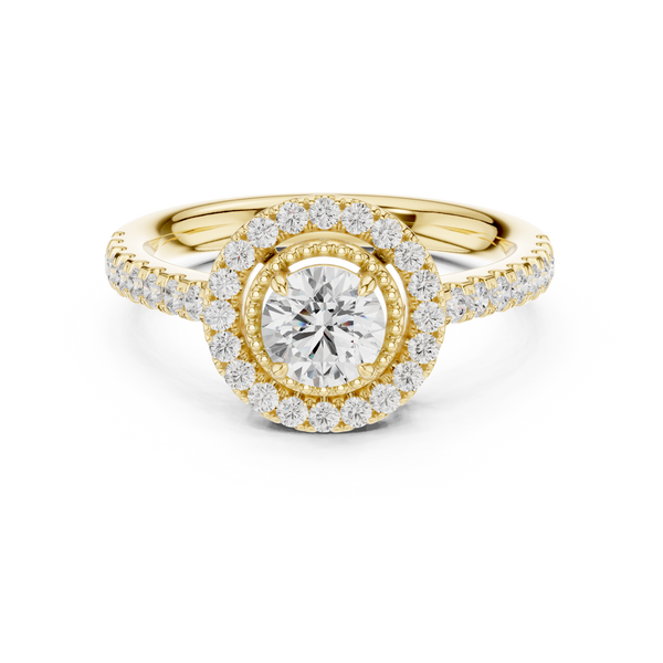 Kendra Emerald Cut Halo Lab Grown Diamond Ring