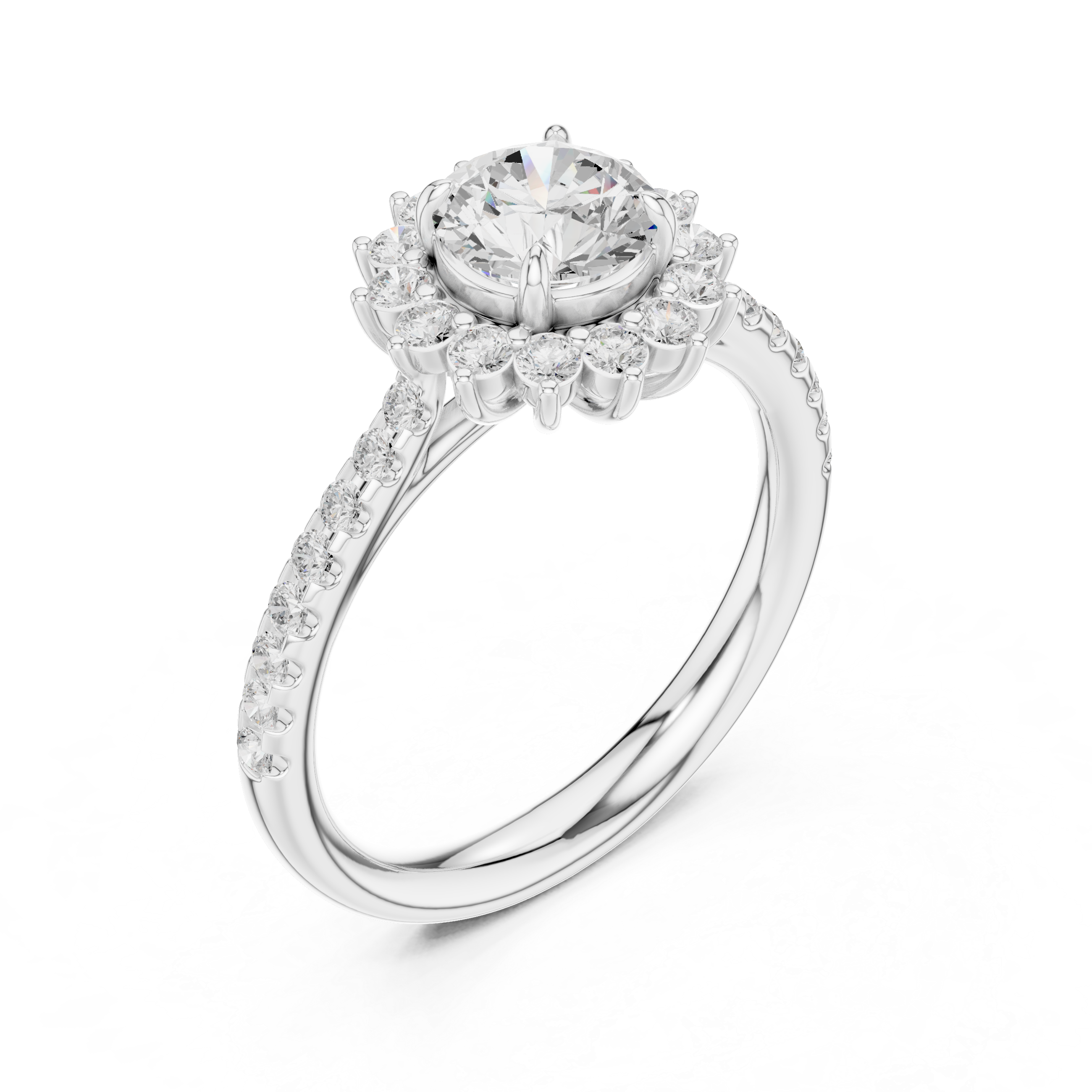 Athena Regal Shield Geometric Lab Grown Diamond Ring